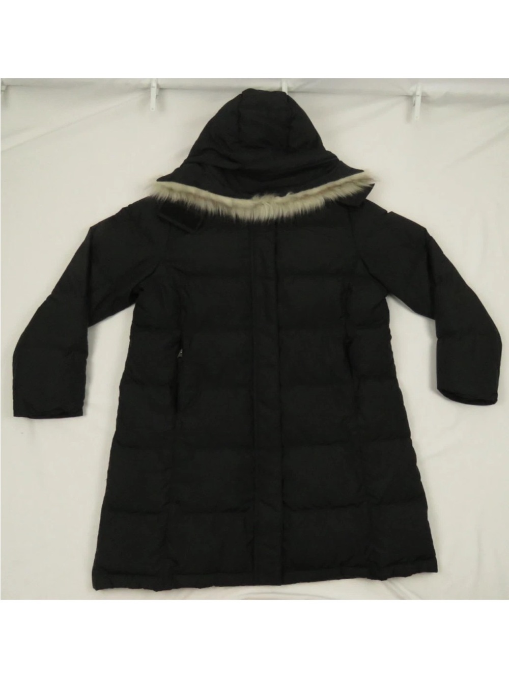 LL Bean Down Quilted Downtek Faux Fur Hooded Arctic Puffer Parka Jacket  LP